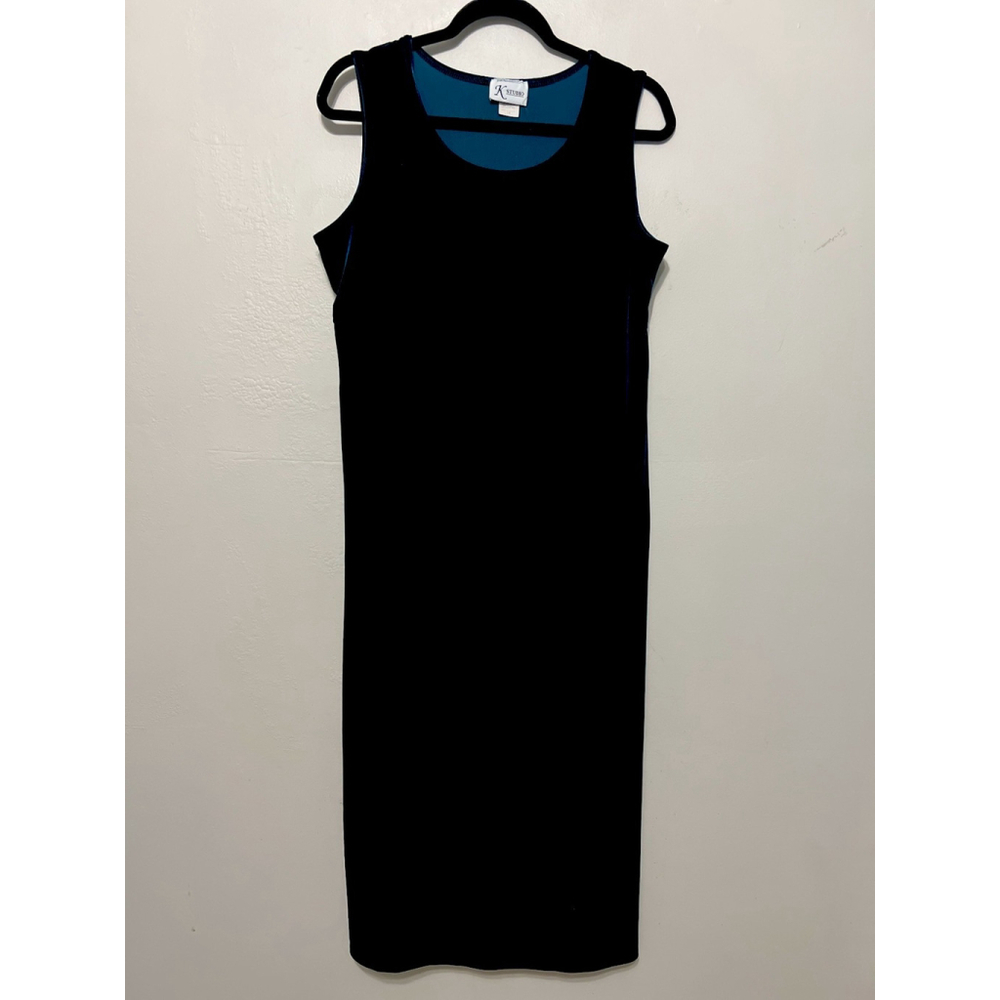 Signature Studio Y2K Whimsigoth Velvet Maxi Dress Size Teal 16 Vamp Fairy Grunge